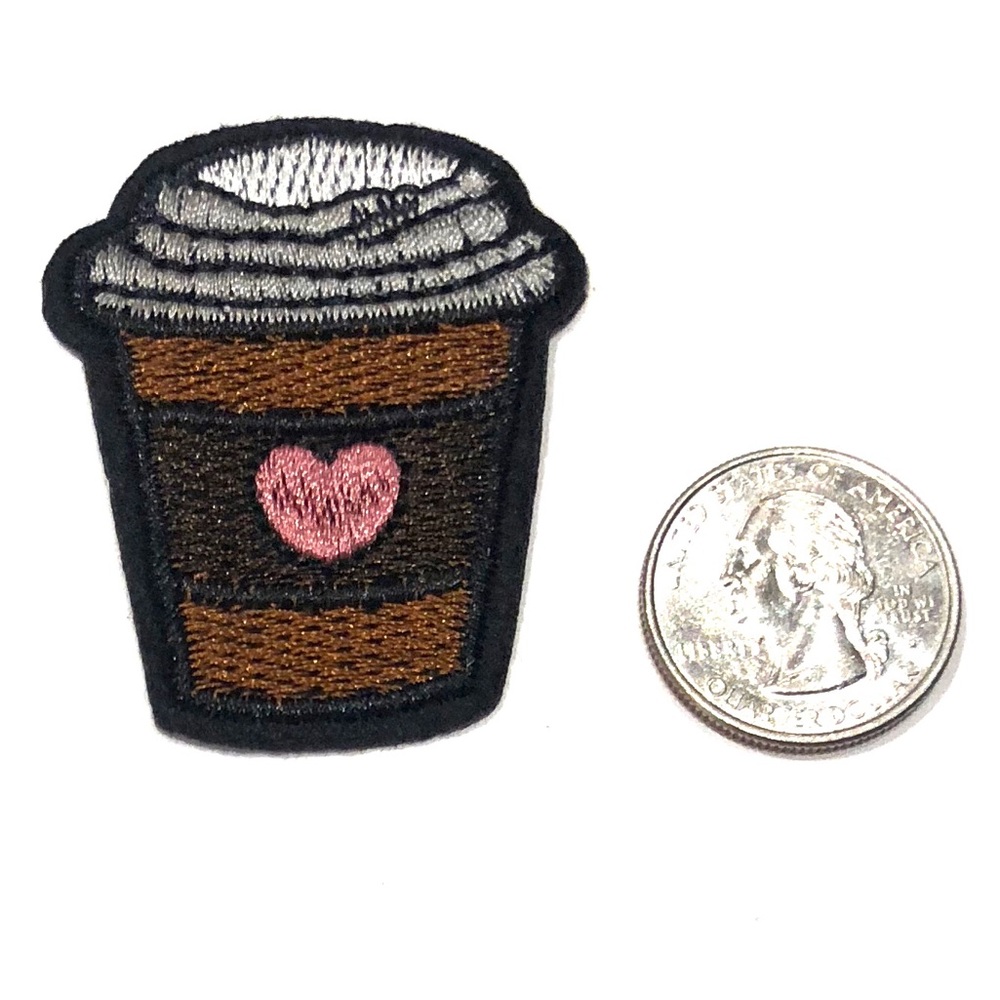 Hot Chocolate patch iron on cocoa cute DIY Badge - Picture 2 of 2